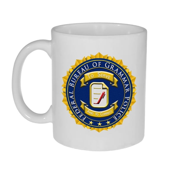 Grammar Police Seal Funny Coffee or Tea Mug