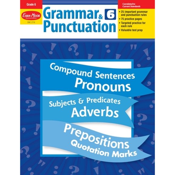 Pre-Owned Grammar & Punctuation, Grade 6 Teacher Resource (Paperback) 1557998507 9781557998507