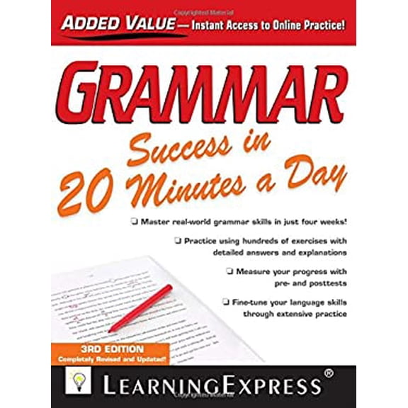 Pre-Owned Grammar Success in 20 Minutes a Day (Paperback) 1576859312 9781576859315