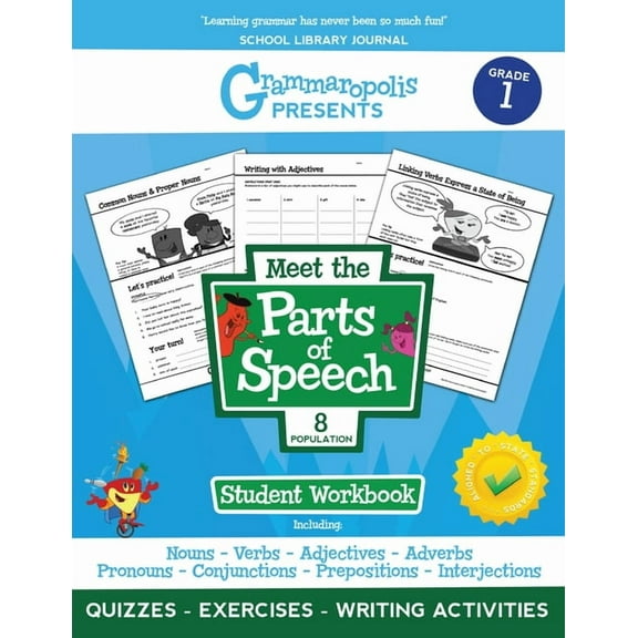 Grammaropolis Grammar Workbooks The Parts of Speech Workbook, Grade 1, (Paperback)