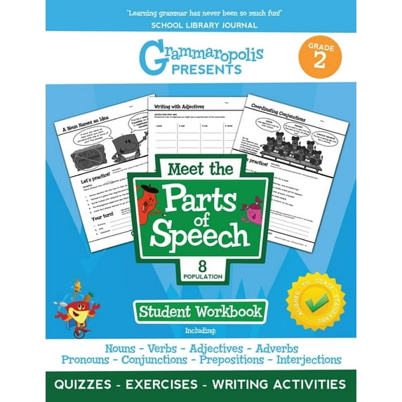 Grammaropolis Grammar Workbooks The Parts of Speech Workbook, Grade 2, (Paperback)
