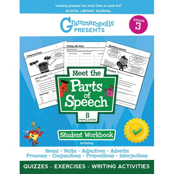 Grammaropolis Grammar Workbooks The Parts of Speech Workbook, Grade 3, (Paperback)