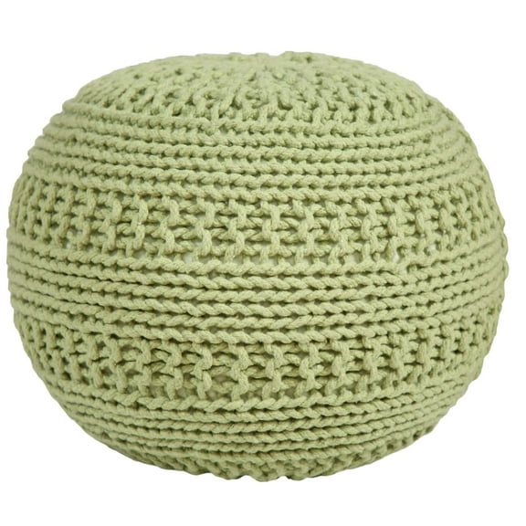 Grammercy Knitted Cotton Pouf Ottoman