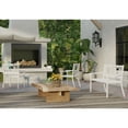 thumbnail image 1 of Contemporary Home Living Slatted Openwork Outdoor Dining Chair with Arm - 35" - White, 1 of 5