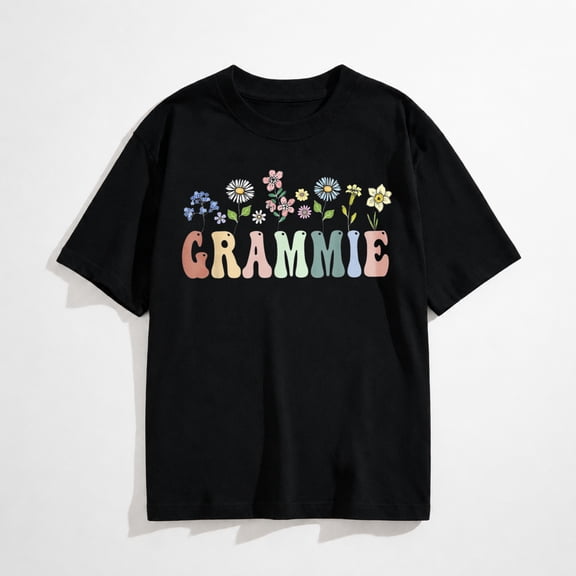 Grammie Gifts Women Wildflower Floral Design Grammie T-Shirt