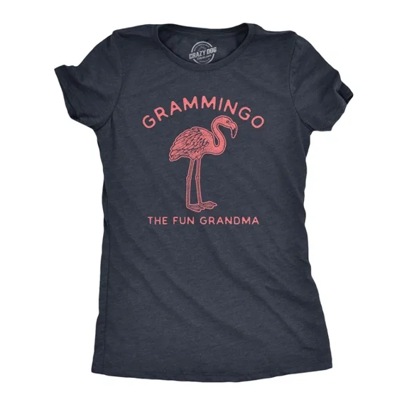 Grammingo The Fun Grandma T Shirt Funny Flamingo Grandmother Graphic Unisex S-5XL Hot Trending Shirt, Vintage Birthday Gift