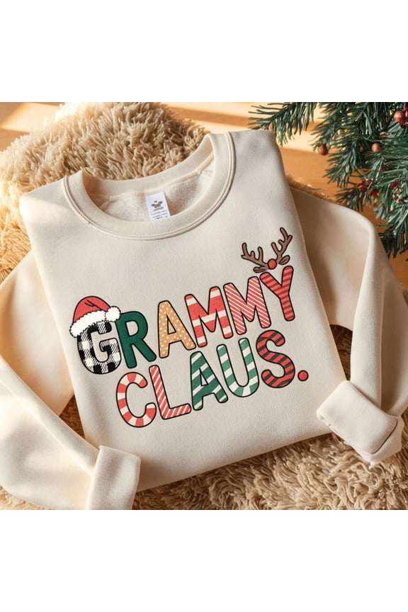 Grammy Claus Embroidered Sweatshirt,Grammy Christmas Shirt,Grammy Claus Shirt,Grandma Christmas Shirt,Grandma Christmas Gift,Crewneck Shirts