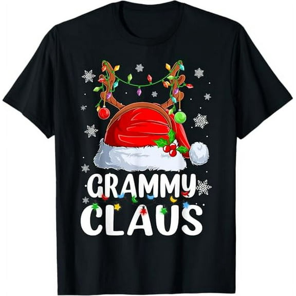 Grammy Claus Merry Christmas Santa Hat Grandma Xmas Pajamas T-Shirt