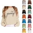 thumbnail image 1 of Grammy Crewneck Sweatshirt for Women 2026 Trendy Casual Grandma Graphic Sweatshirts Womens Pullover Top, 1 of 4