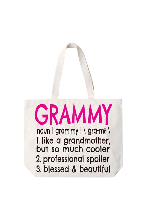 Grammy Definition Canvas Tote Bag Grandma Gift Idea Book bag - COCOVICI