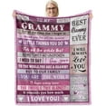 thumbnail image 1 of Grammy Gifts from Grandkids Granddaughter, Grammy Gifts for Grandma, Gifts for Grammy, Grammy Gifts for Birthday Christmas Mothers Day, Best Grammy Ever Gifts, To My Grammy Gifts Blanket 60"X 50", 1 of 5