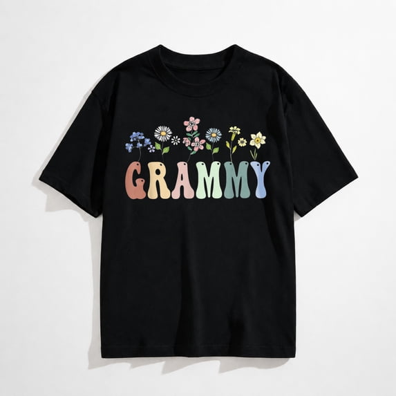 Grammy Gifts Women Wildflower Floral Design Grammy T-Shirt