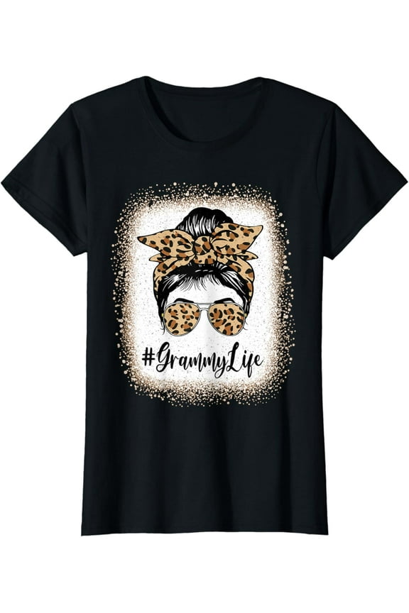 Grammy Life Bleached Messy Bun Mother'S Gift T-Shirt Unisex S-5XL Hot Trending Shirt, Vintage Birthday Gift