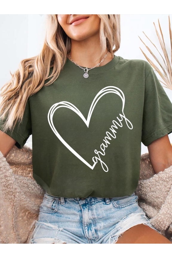 Grammy Shirt, For Grandma Shirt, Mother's Day, Best Grammy Ever Heart T Shirt, Grammy Birthday , Grandma,Grandma Heart Tshirt All Size S-5XL