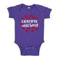 thumbnail image 1 of Grammy Was Here Baby Bodysuit One Piece NB Purple, 1 of 3