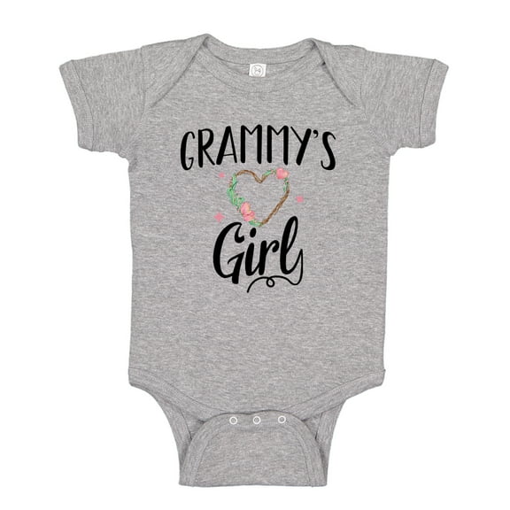 Grammy's Girl Baby Bodysuit One Piece NB Athletic Heather