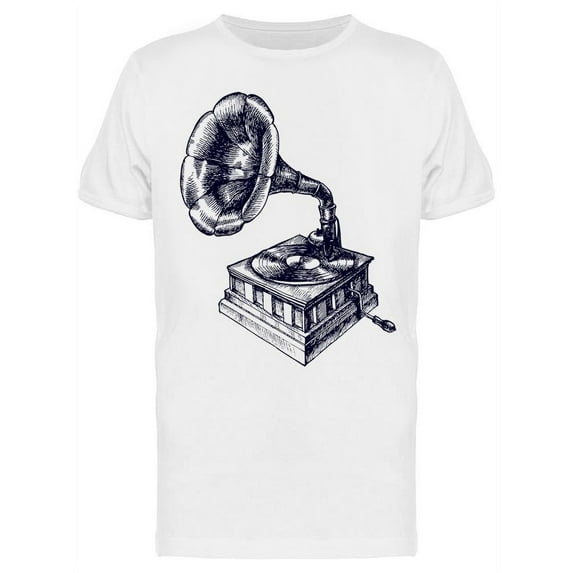 Gramophone Design T-Shirt Men -Image by Shutterstock, Male Large
