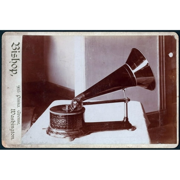 Gramophone With Cylindrical Base History (24 x 18)