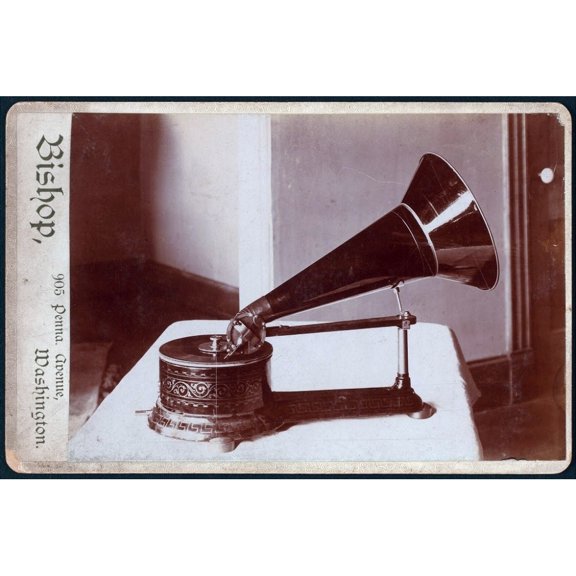 Gramophone With Cylindrical Base History (36 x 24)