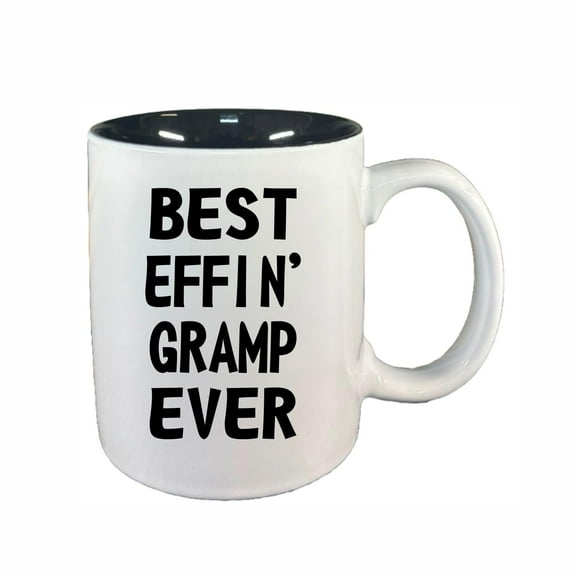 Gramp Coffee Mugs, Best Effin Gramp Ever 11oz Ceramic Coffee Cup Teacup with Handle, Funny Birthday Gifts