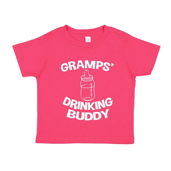 Gramps' Drinking Buddy Toddler T-Shirt 2T Cyber Pink