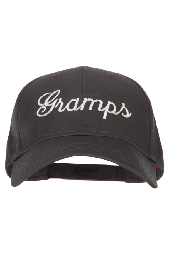 Gramps Embroidered Solid Cotton Pro Style Cap - Black OSFM