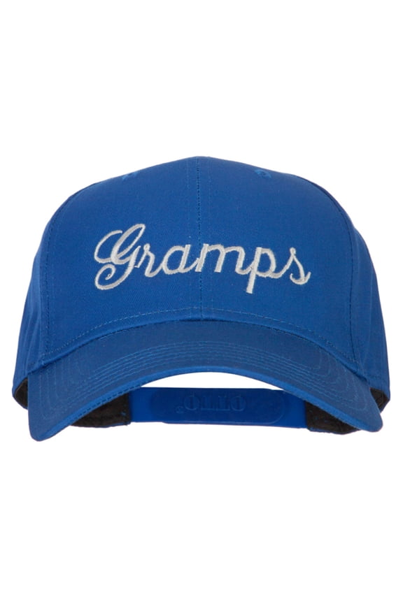 Gramps Embroidered Solid Cotton Pro Style Cap - Royal OSFM