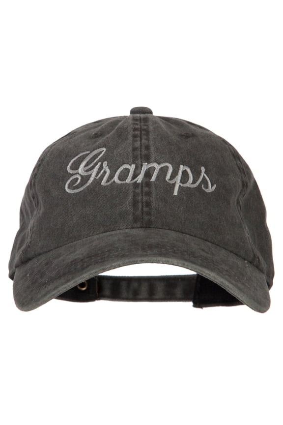 Gramps Embroidered Washed Cotton Twill Cap - Black OSFM