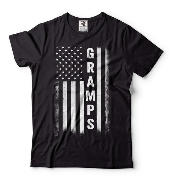 Gramps Patriotic Flag Tee Gramps USA Flag Shirt Grandpa Shirts Grandfather Grandpa Patriotic Shirt (5X-Large Black)