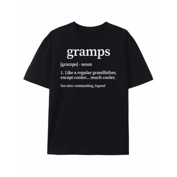 Gramps T Black 180G 100% Cotton Mens Vintage Unisex Shirt Crewneck Tshirts Funny Unisex Shirt Graphic Tee Tshirts,Men Shirts Black