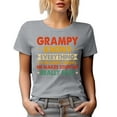 thumbnail image 1 of Grampy Knows Everything, If He Doesn't Know, He Makes Stuff Really Fast, Grandpa, Heather Grey T-Shirt, Large, 1 of 5