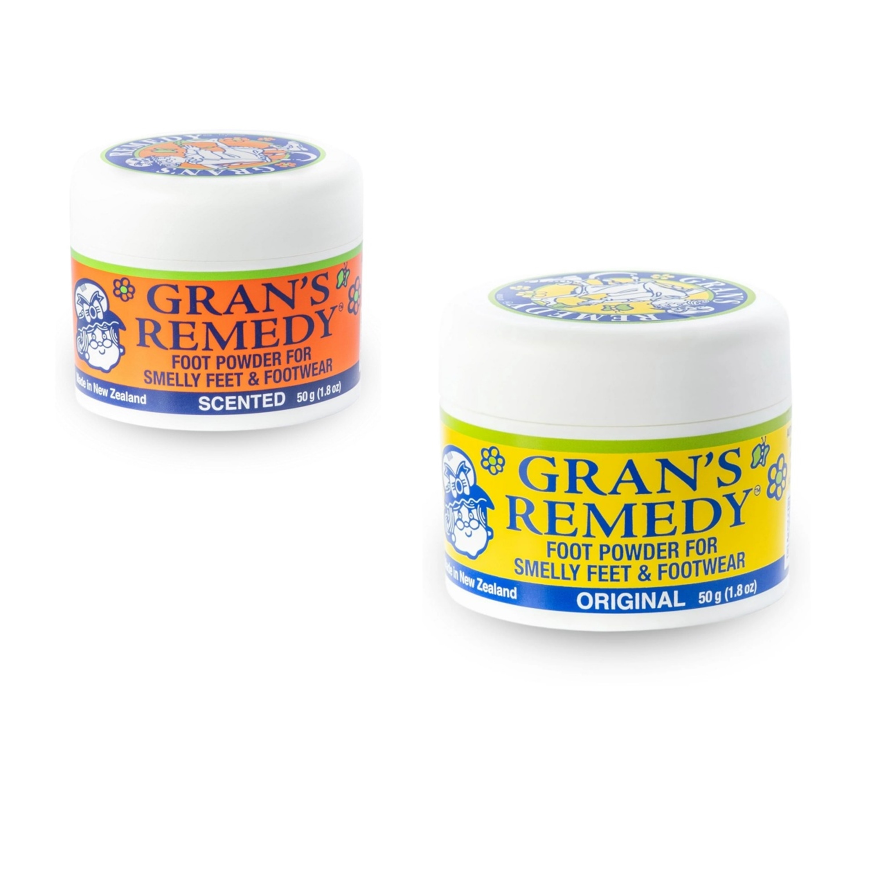Gran's Remedy Fragrance-Free Original Foot Deodorant and Foot Deodorant ...