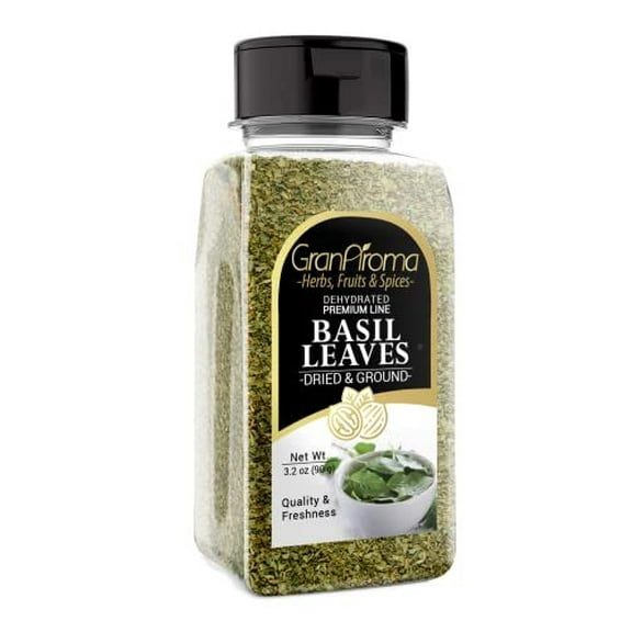 GranAroma Basil Leaves, Sweet Fragrance, Salads & Soups 3.2 Ounce
