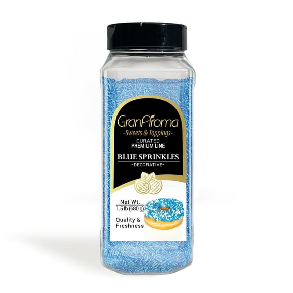 GranAroma Blue Sprinkles, Decorative, Cakes & Cupcakes 1.5 Pound