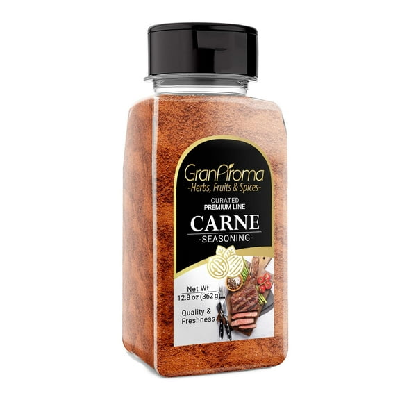 GranAroma Carne Seasoning, 12.8 oz, Authentic Spice Blend, Delicious Taste, Dry Rubs & Meat Dishes