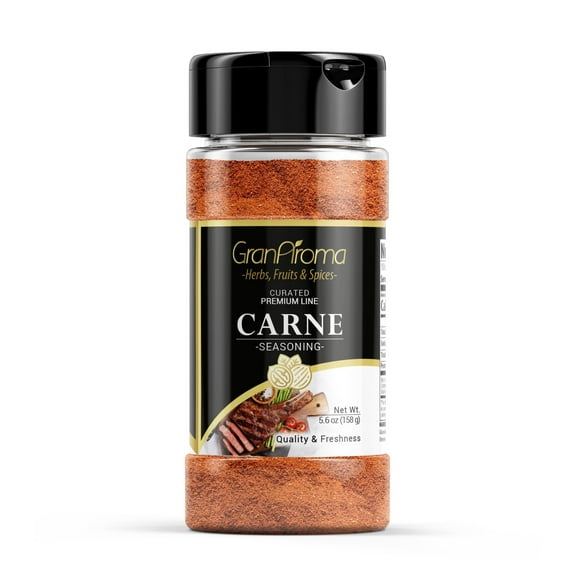 GranAroma Carne Seasoning, 5.6 oz, Authentic Spice Blend, Delicious Taste, Dry Rubs & Meat Dishes