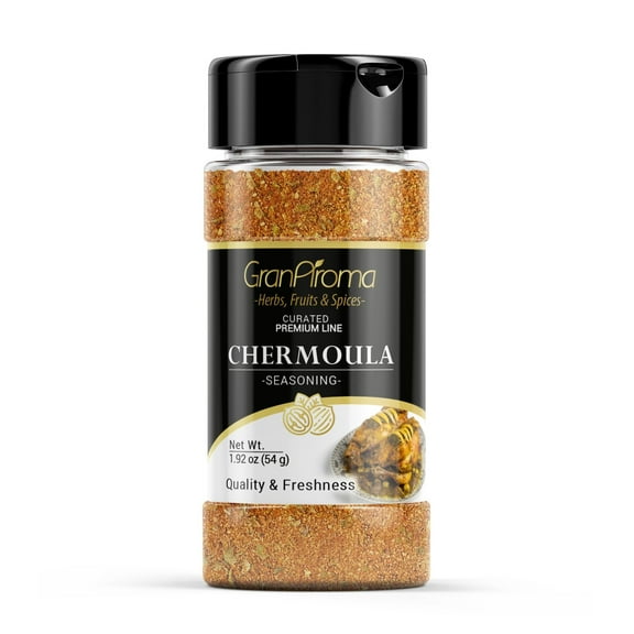 GranAroma Chermoula Seasoning, 1.92 oz, Moroccan Cuisine, Seafood Spice, Flavorful Spice Blend