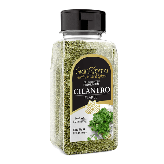 GranAroma Cilantro Flakes, Aromatic Spice, Salsas & Tacos 2.2 Ounces