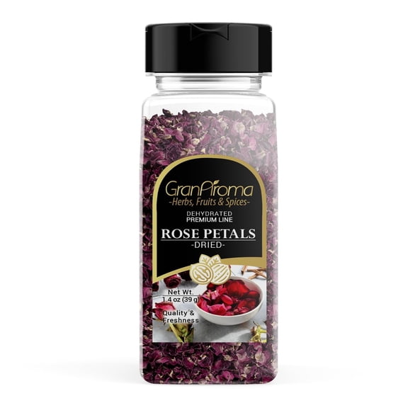 GranAroma Dried Rose Petals, Fresh Aroma, Edible Floral Teas 1.4 Ounce