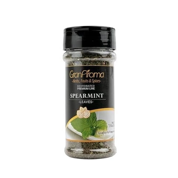 GranAroma Dried Spearmint Leaves, Refreshing & Aromatic, Drinks & Teas, Crisp Herb 1.18 Ounce