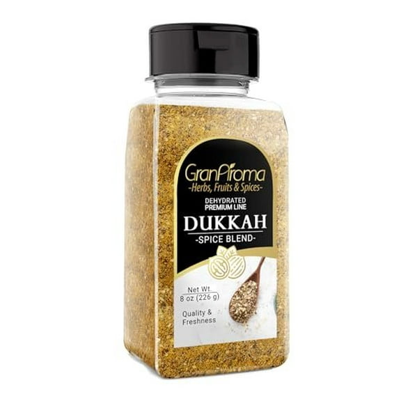 GranAroma Dukkah, Egyptian and Middle Eastern Spice Blend, Flavorful Blend 8 Ounce