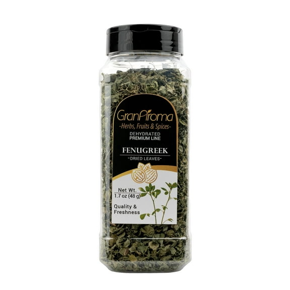 GranAroma Fenugreek Leaves, Aromatic & Nutty Flavor, Curries & Stews, Indian Cuisine 1.7 Ounce