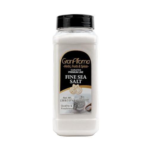 GranAroma Fine Sea Salt, Kitchen Essential, Garnish, Mediterranean Sea Salt 2.36 Pound
