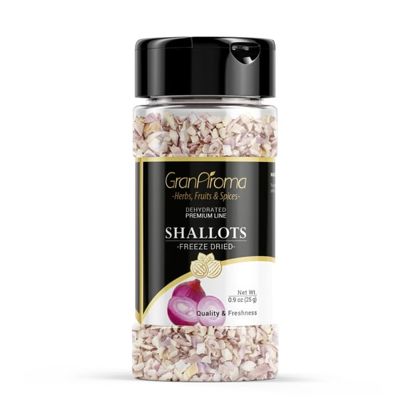 GranAroma Freeze Dried Shallots, 0.9 oz, Savory Flavor, Sauces & Soups, Versatile Ingredient