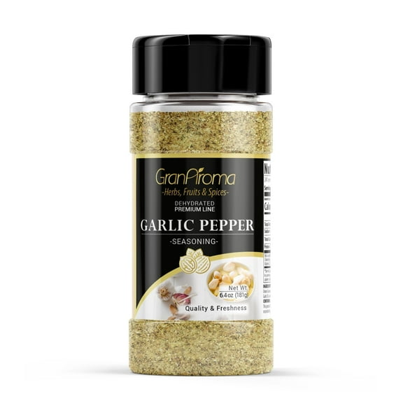 GranAroma Garlic Pepper, 6.4 oz, Seasoning Blend, Soups & Sauces, Aromatic