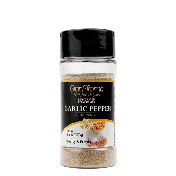 GranAroma Garlic Pepper, Seasoning Blend, Soups & Sauces, Aromatic 3.2 Ounce