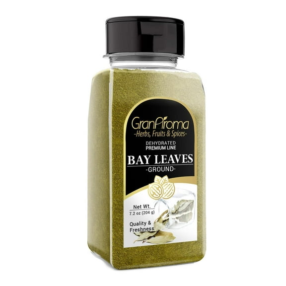 GranAroma Ground Bay Leaves, 7.2 oz, Savory Flavor, Soups & Sauces, Pickling Spice