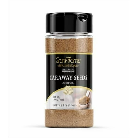 GranAroma Ground Caraway Seeds, Aromatic Spice, Light Licorice Taste 1.44 Ounce