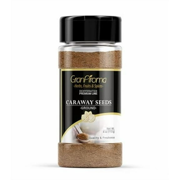 GranAroma Ground Caraway Seeds, Aromatic Spice, Light Licorice Taste 4 Ounce