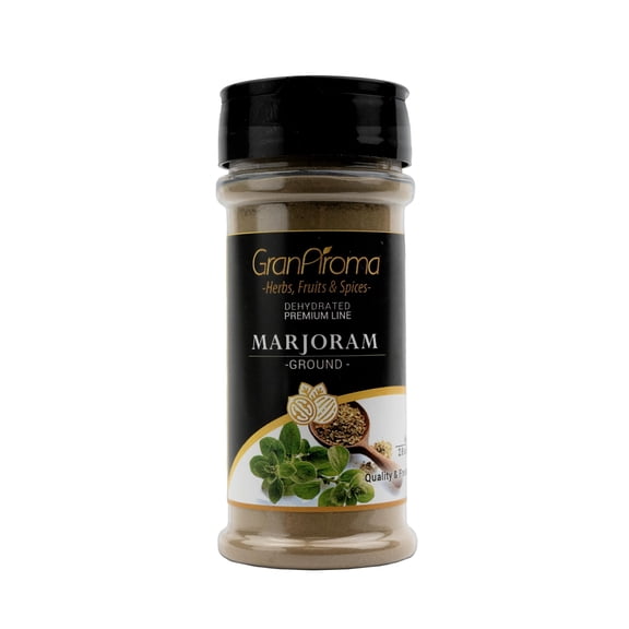 GranAroma Ground Marjoram, French & Italian Cuisine, Savory Seasoning 2.8 Ounce